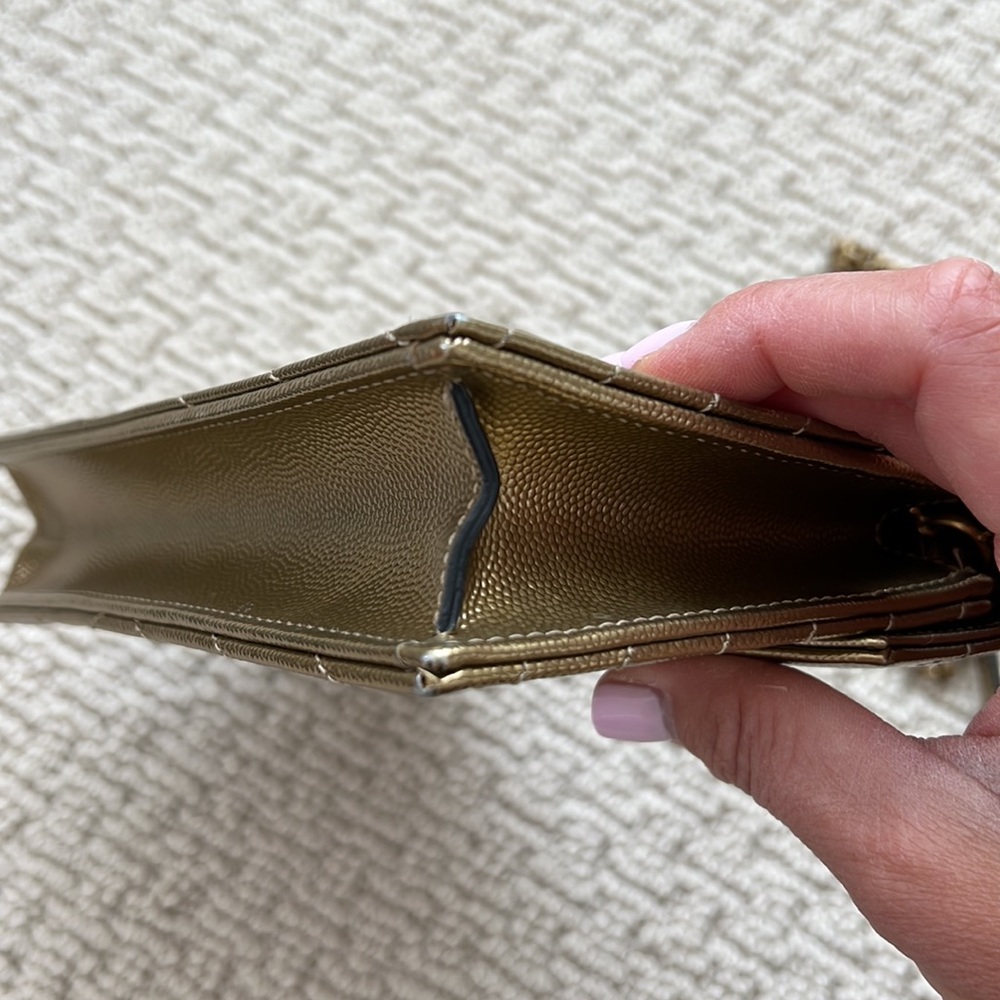 YSL Gold wallet on chain with detachable strap - Picture 4 of 16
